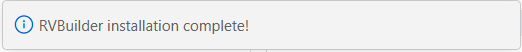 RVBuilder install complete
