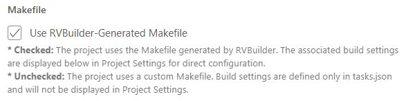 Use RVBuilder-Generated Makefile